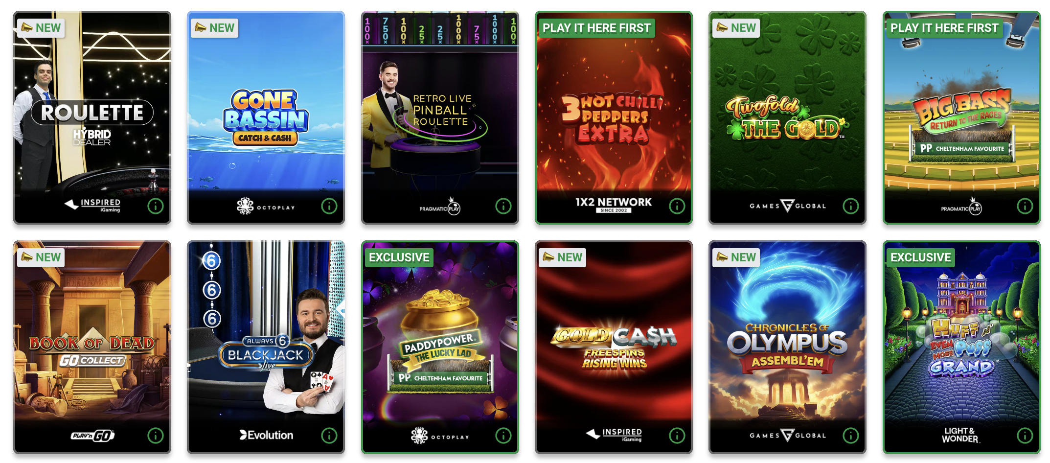 Paddy Power Casino Games